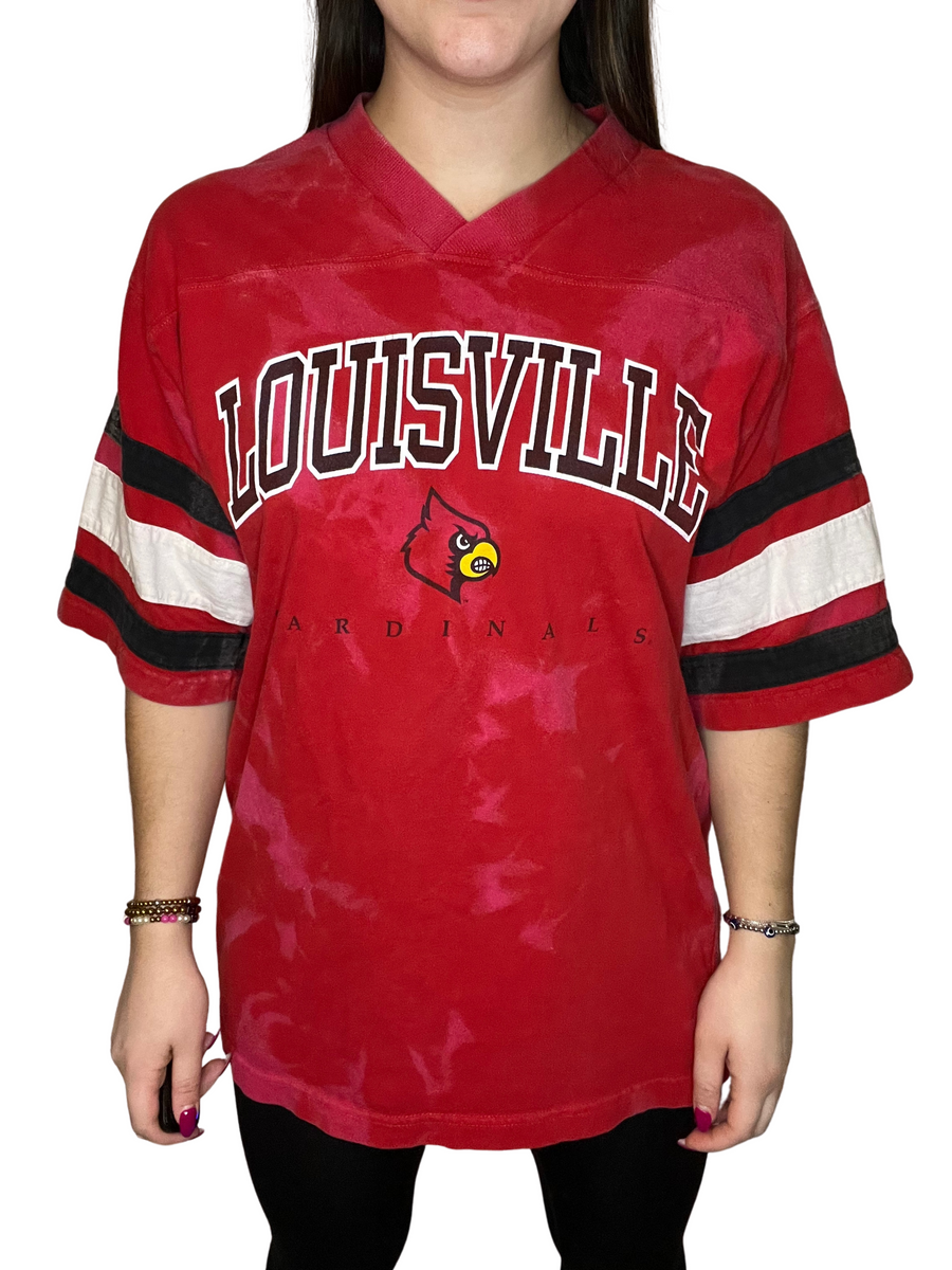 University of Louisville Cardinals Dad T-Shirt | Champion | Scarlet Red | Large
