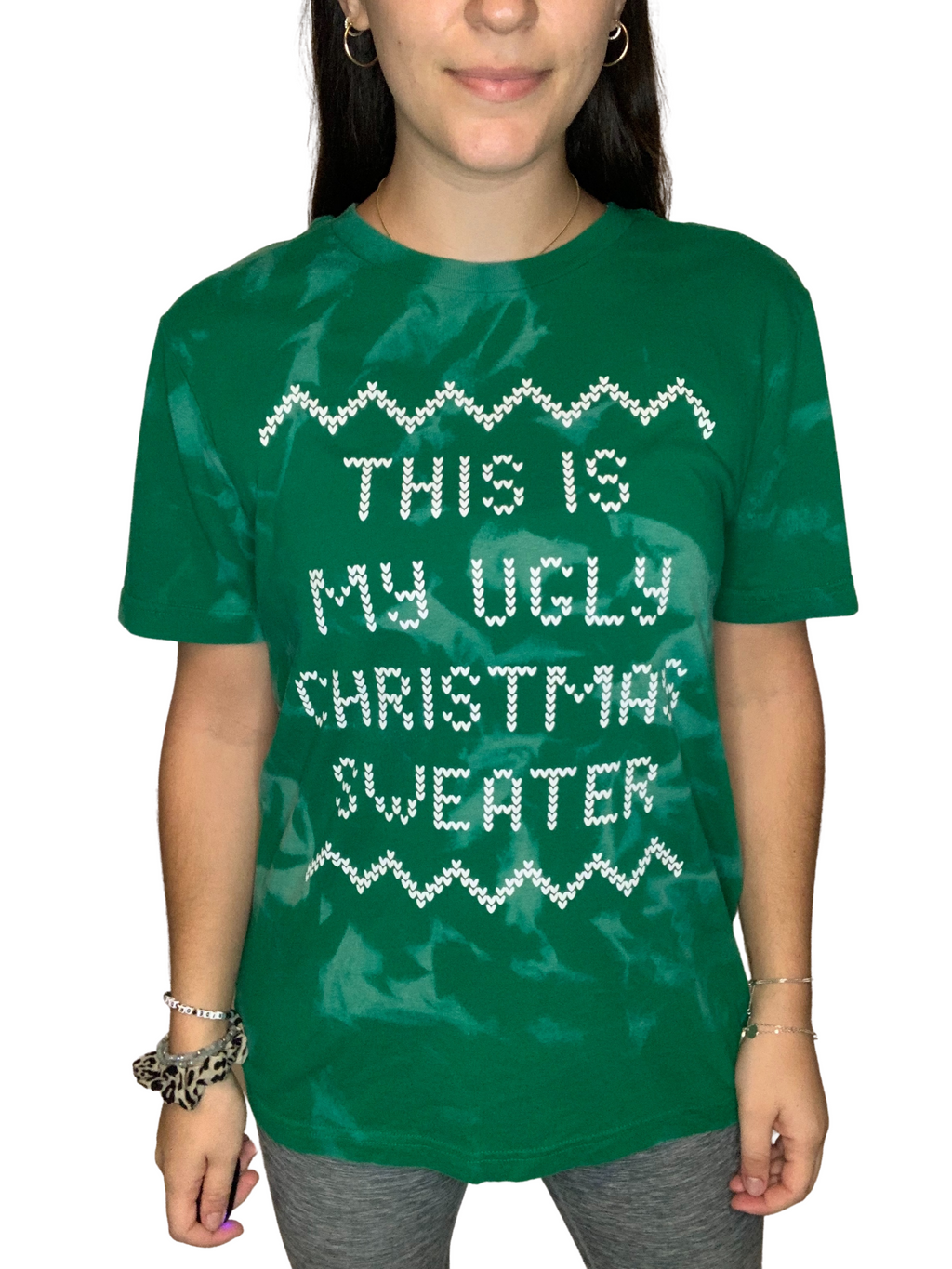 "This Is My Ugly Sweater" Bleached Shirt