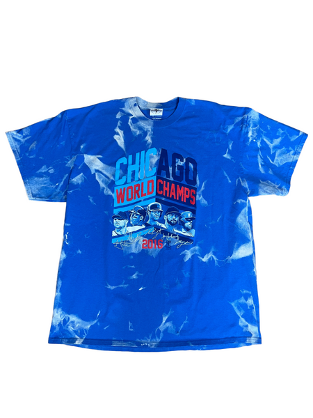 Chicago Cubs 2016 World Series Bleached Shirt Kampus Kustoms