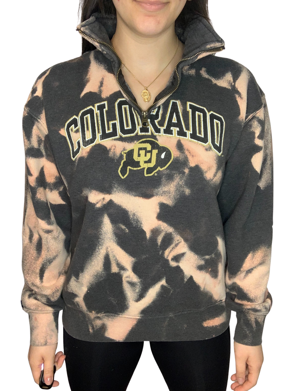 University of Colorado Boulder Bleached Quarter-Zip Sweatshirt