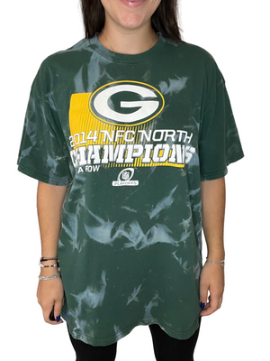 Green Bay Packers 2014 NFC North Champions Bleached Shirt