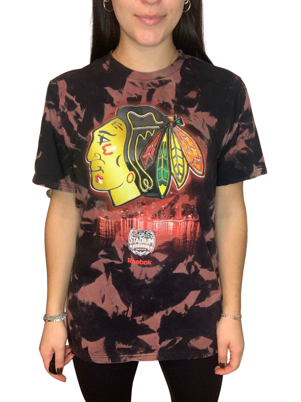 Chicago Blackhawks 2014 Stadium Series Bleached Shirt