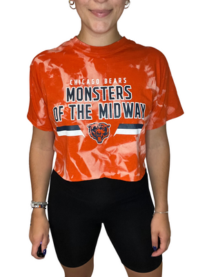 Chicago Bears Bleached & Cropped Shirt