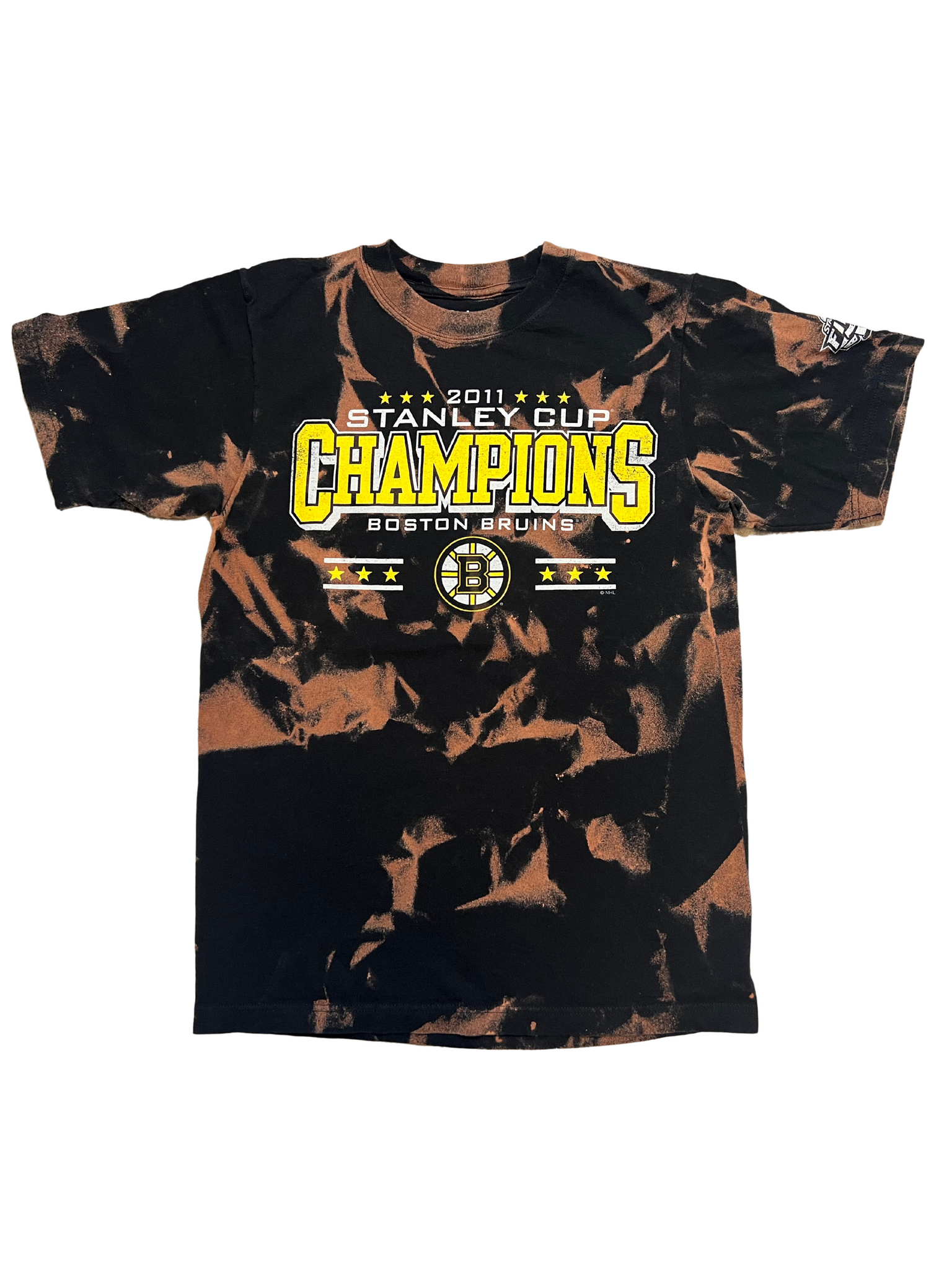 Boston Bruins 2011 Stanley Cup Champions Bleached Shirt