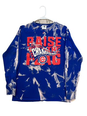Chicago Cubs National League Champions Bleached Long Sleeve Shirt