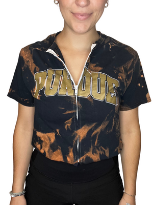 Purdue University Bleached Zip-Up Shirt