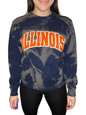 Vintage University of Illinois Bleached Sweatshirt