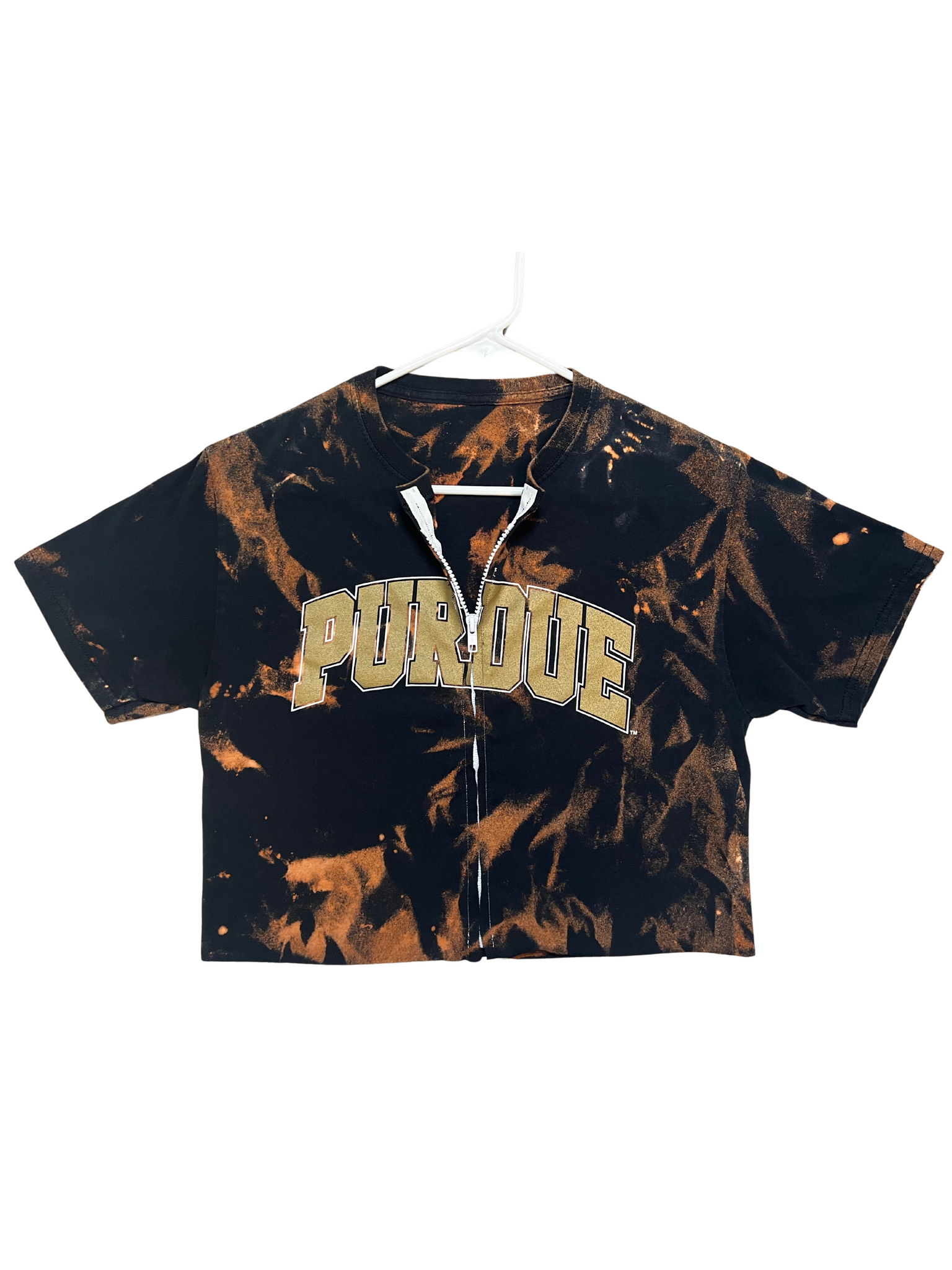 Purdue University Bleached Zip-Up Shirt
