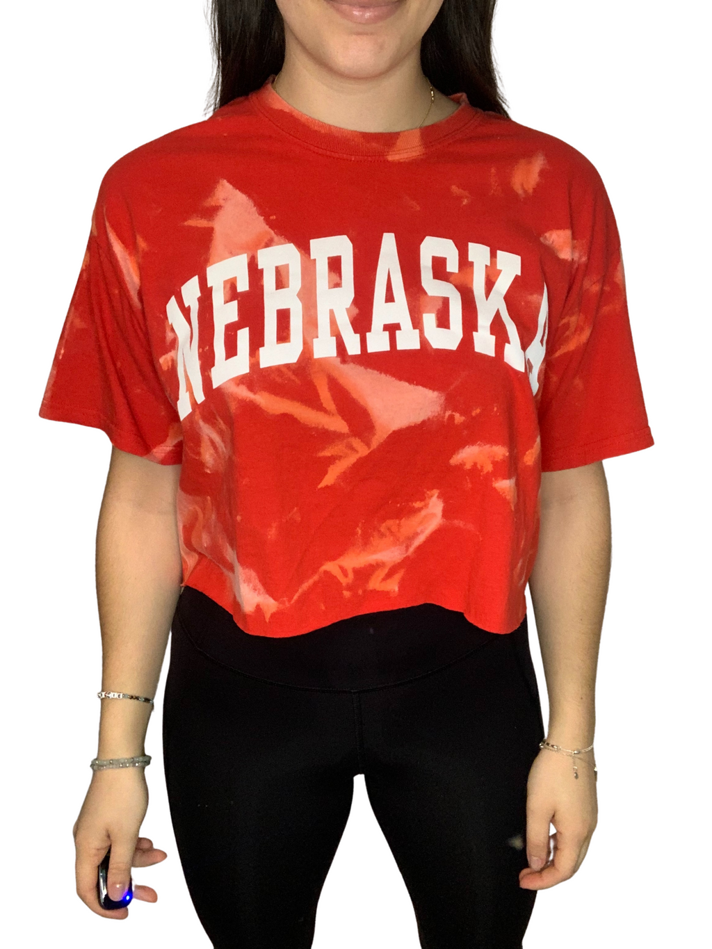 University of Nebraska Cropped & Bleached Shirt
