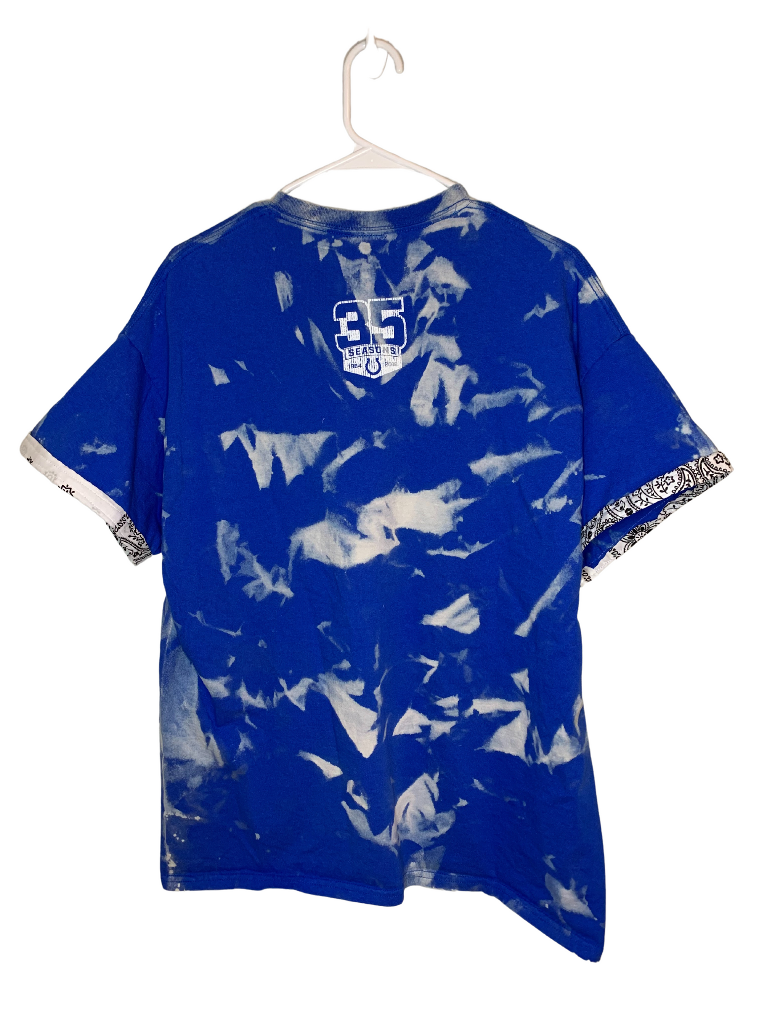 Indianapolis Colts Bleached Bandana Sleeve Shirt