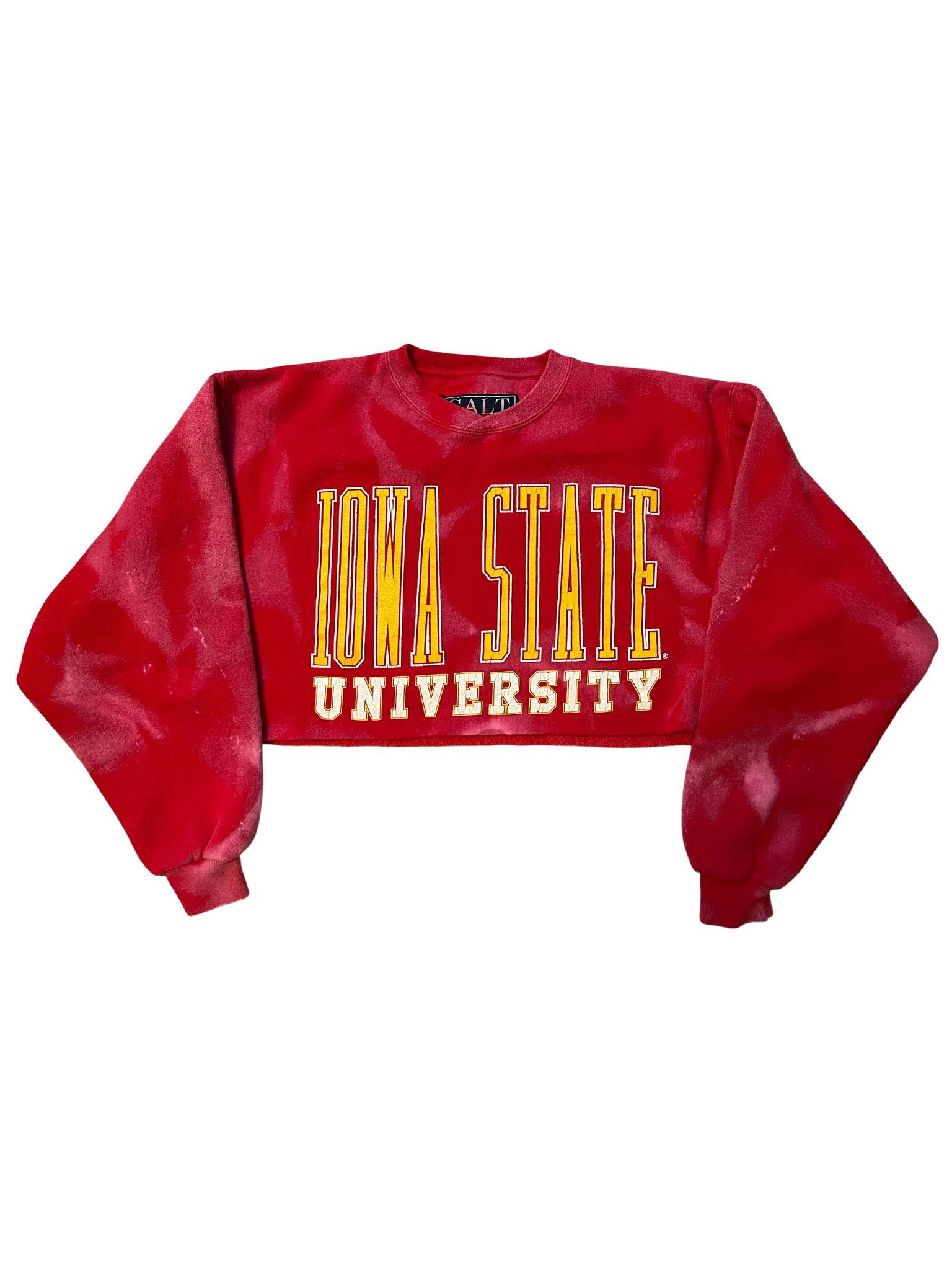Vintage Iowa State Cropped & Bleached Sweatshirt