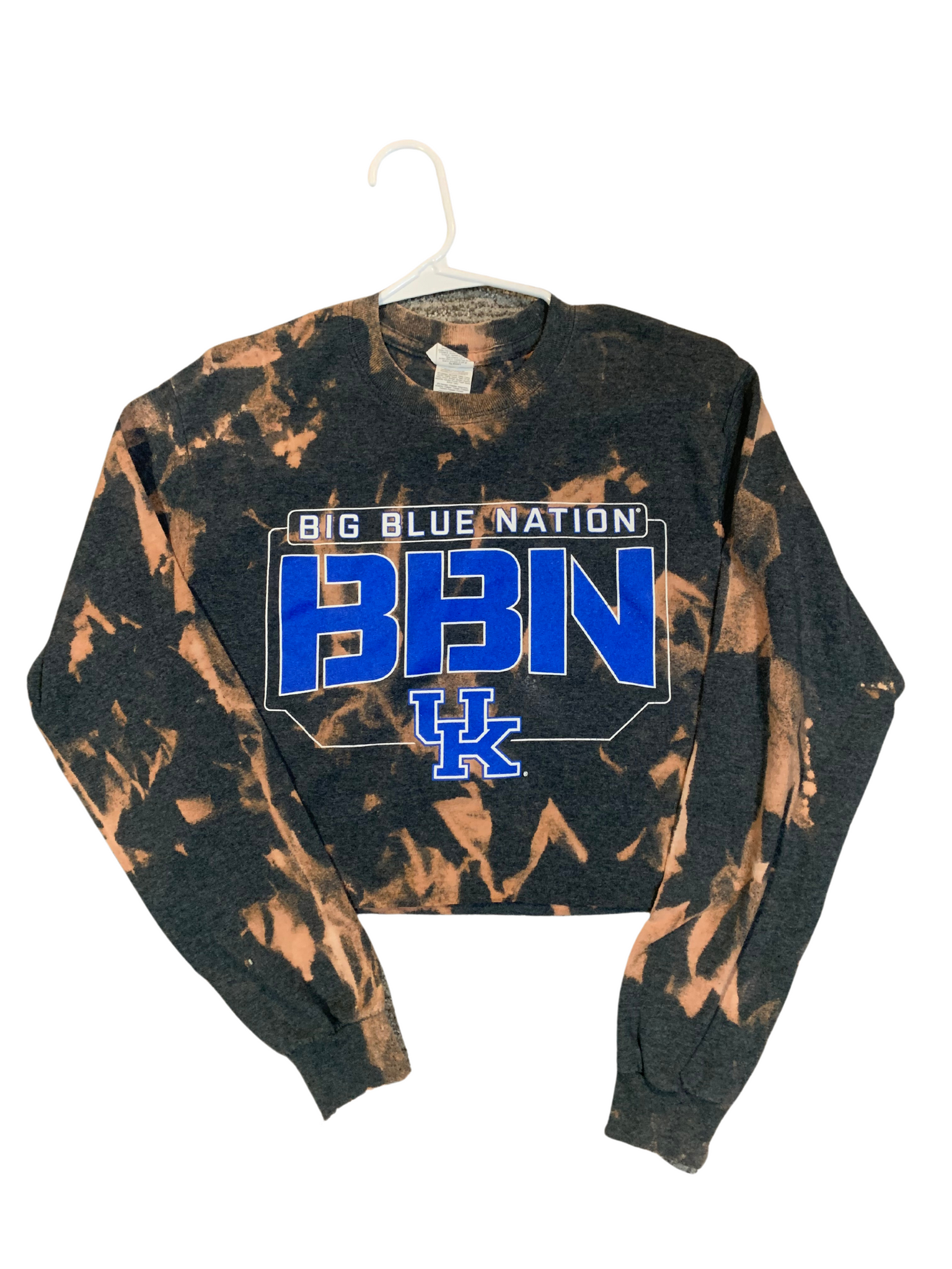University of Kentucky Cropped & Bleached Long Sleeve Shirt