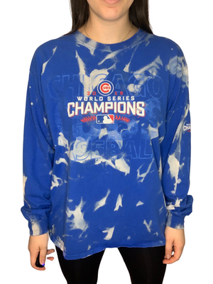 Chicago Cubs 2016 World Series Bleached Long Sleeve Shirt