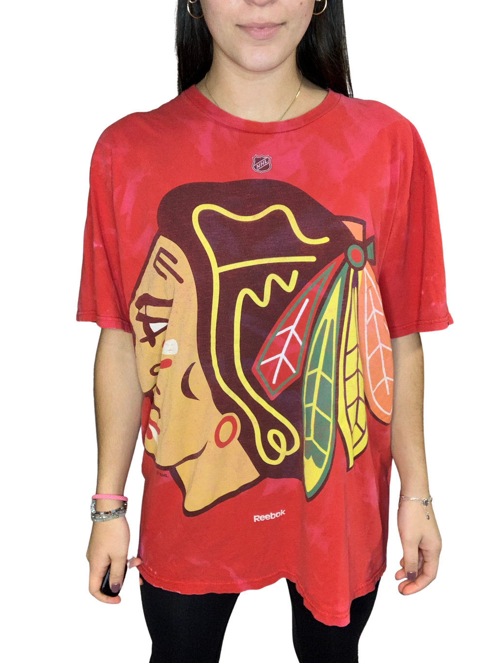 Chicago Blackhawks Big Logo Bleached Shirt