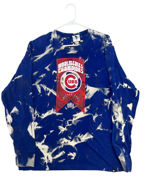 Chicago Cubs World Series Long Sleeve Bleached Shirt