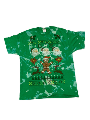 Holiday Sweater Pattern Bleached Shirt