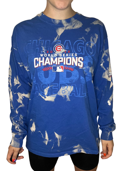 Chicago Cubs World Series Long Sleeve Bleached Shirt – Kampus Kustoms