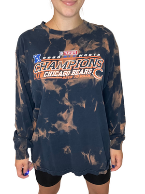 Chicago Bears 2006 NFC North Champions Bleached Long Sleeve Shirt