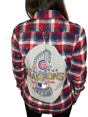 Chicago Cubs Bleached Flannel Shirt