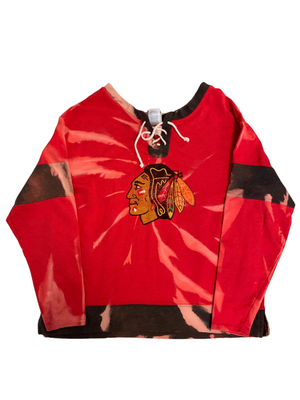 Chicago Blackhawks Spiral Bleached Sweatshirt