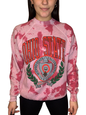 Vintage Ohio State University Tie Dye Sweatshirt Kampus Kustoms