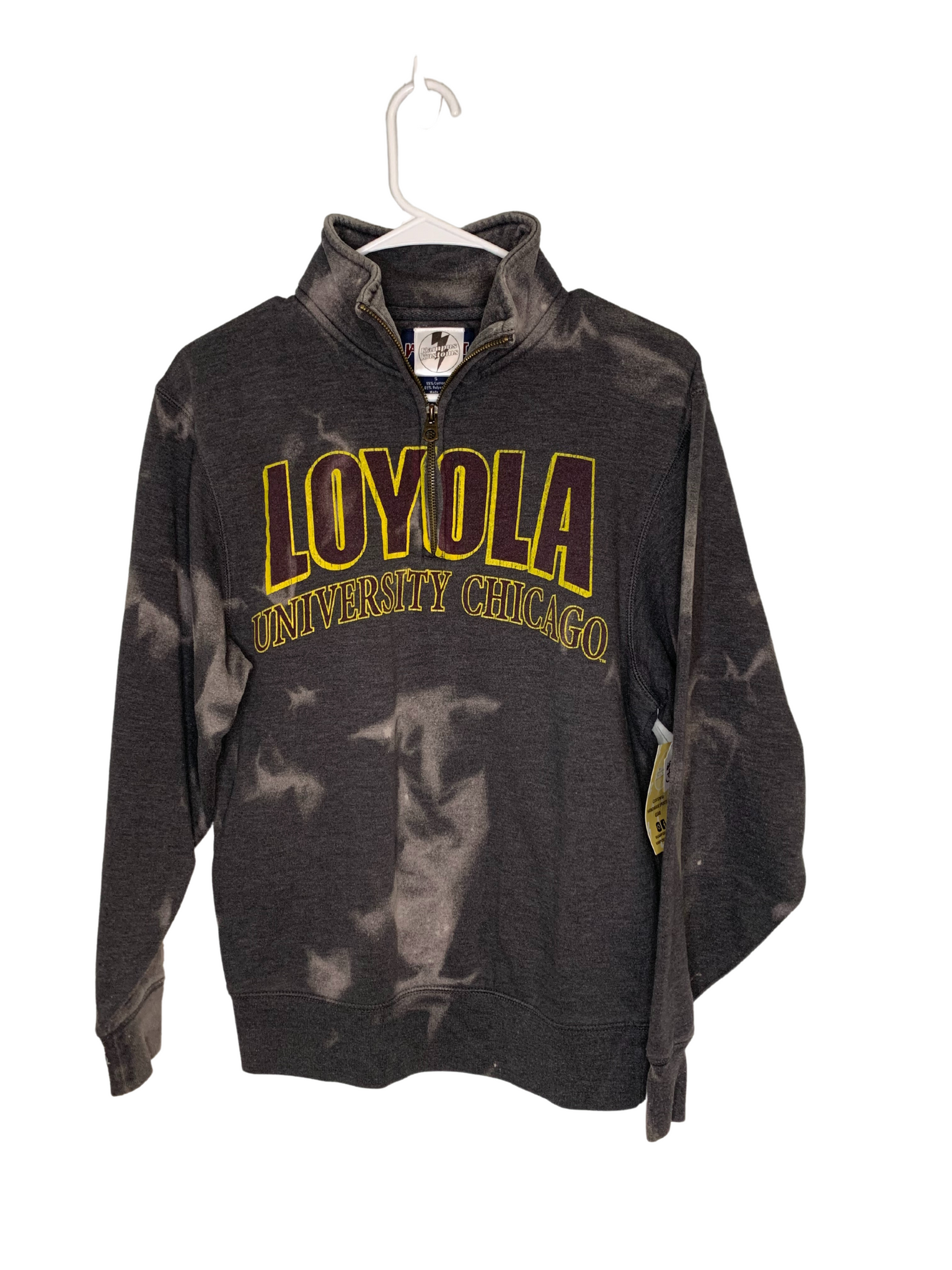 Loyola University Chicago Bleached Quarter-Zip Sweatshirt