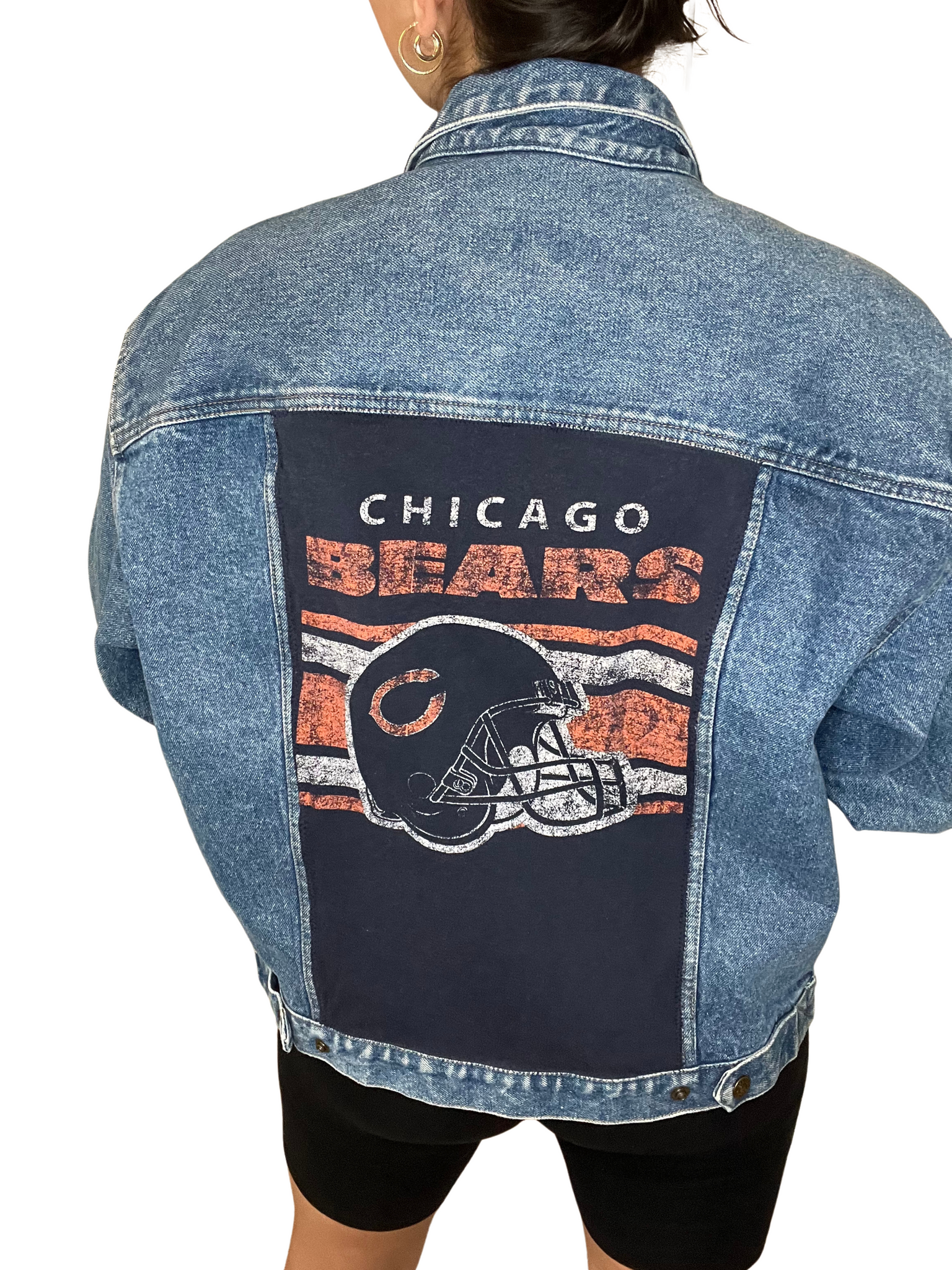 Distressed Chicago Bears Jean Jacket – Kampus Kustoms