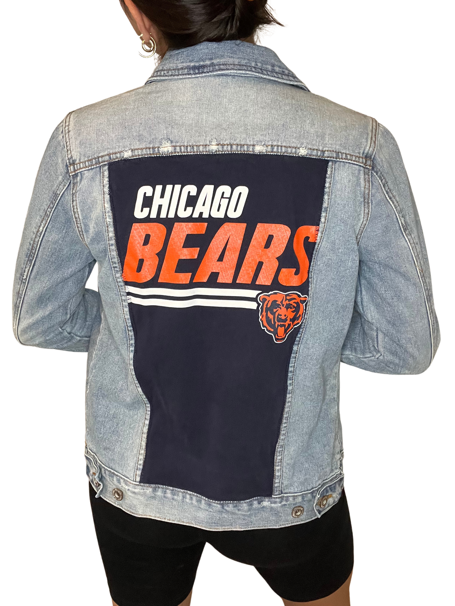 Chicago Bears Jean Jacket Kampus Kustoms