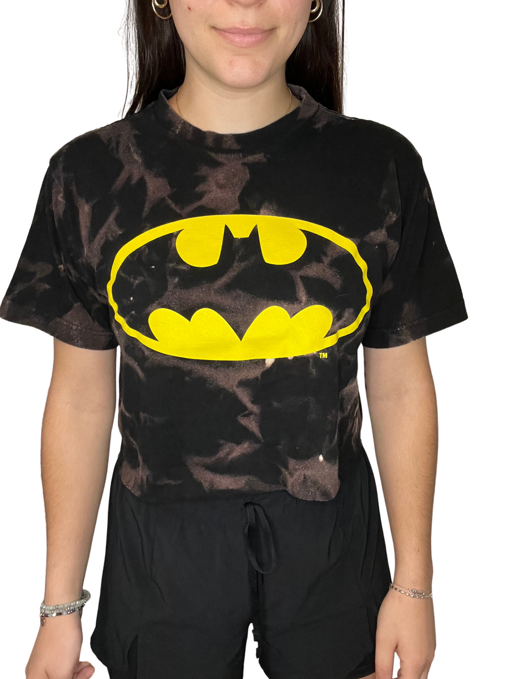 Batman Bleached & Cropped Shirt