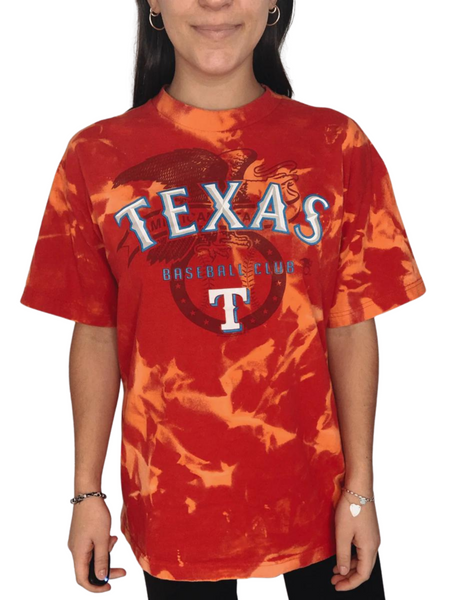 Texas Rangers Bleached Baseball Tee – Kampus Kustoms