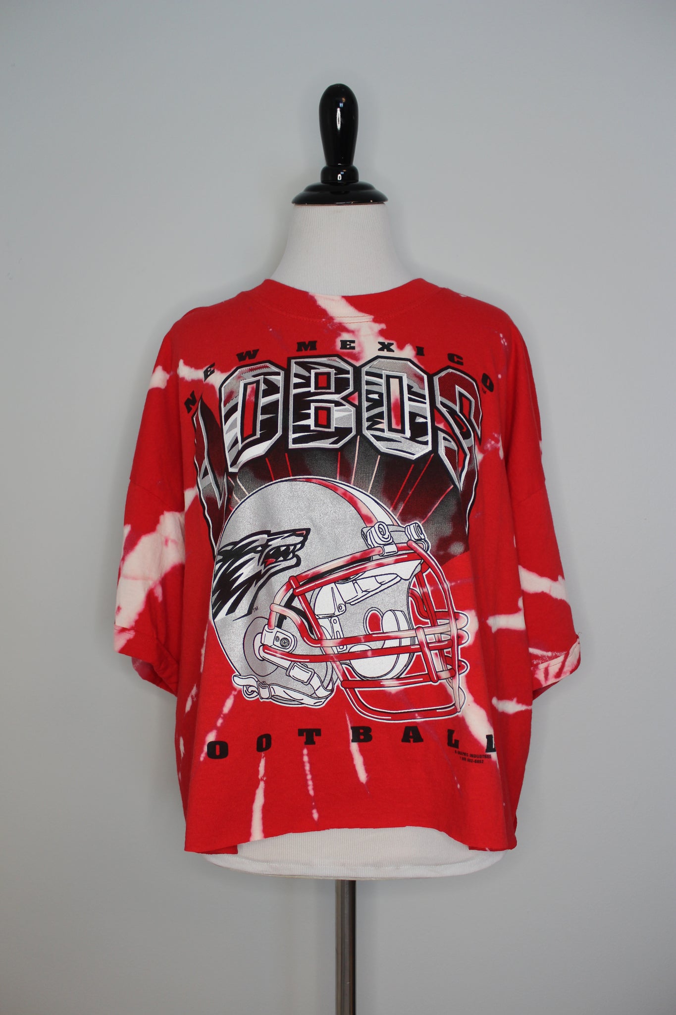New Mexico University Cropped Spiral Bleach Shirt