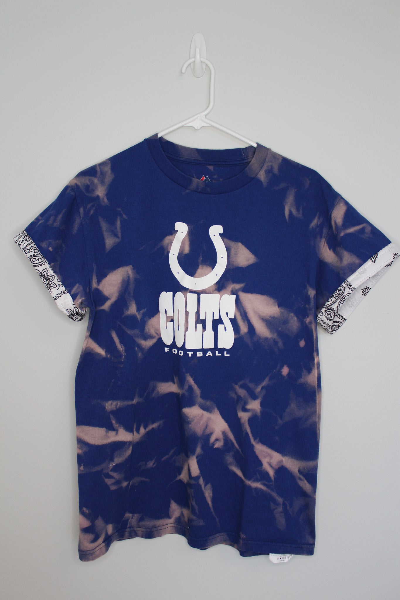 Indianapolis Colts Bleached Bandana Sleeve Shirt