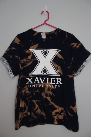 Xavier University Bleached Bandana Sleeve Shirt
