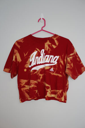 Indiana University Bleached & Cropped Shirt