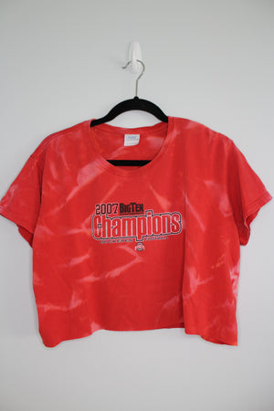 Ohio State 2007 Champions Bleached & Cropped Shirt