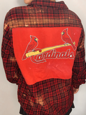 St.Louis Cardinals Bleached Flannel Shirt