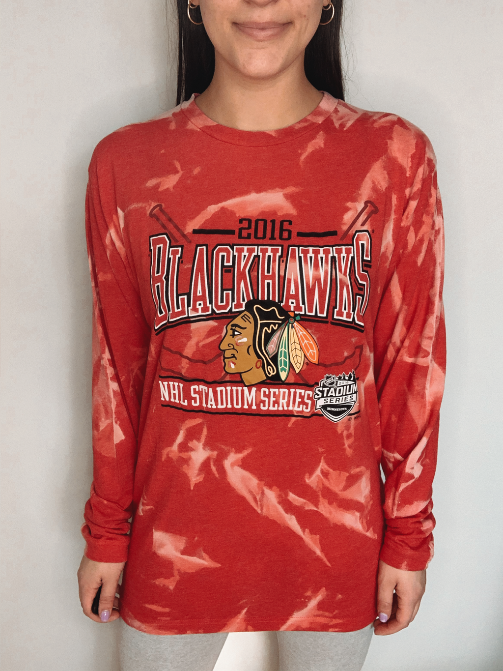 Chicago Blackhawks 2016 Stadium Series Bleached Long Sleeve