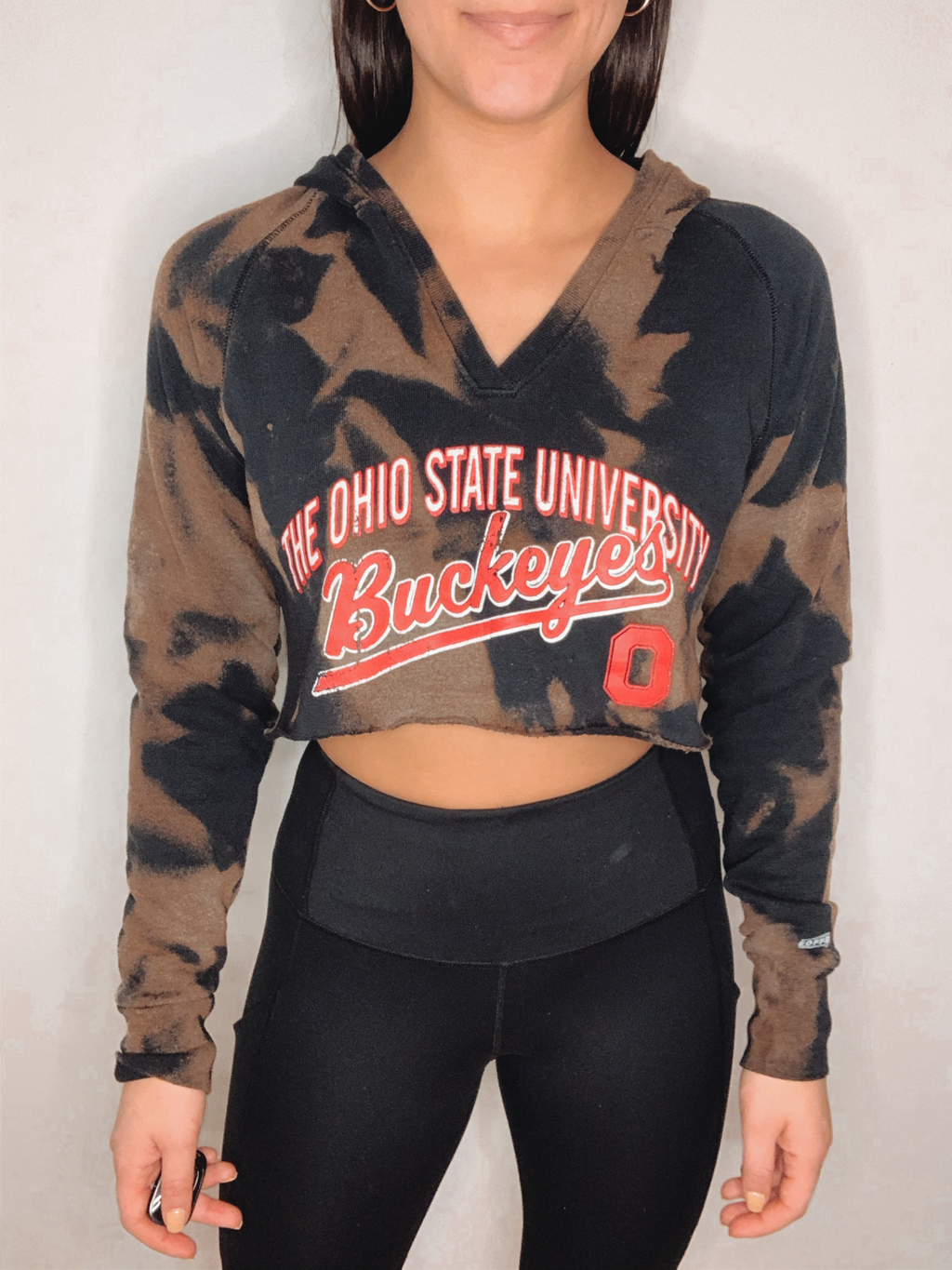 Ohio State Cropped Bleached Sweatshirt