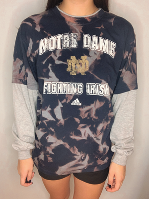 University of Notre Dame Bleached Long Sleeve Shirt