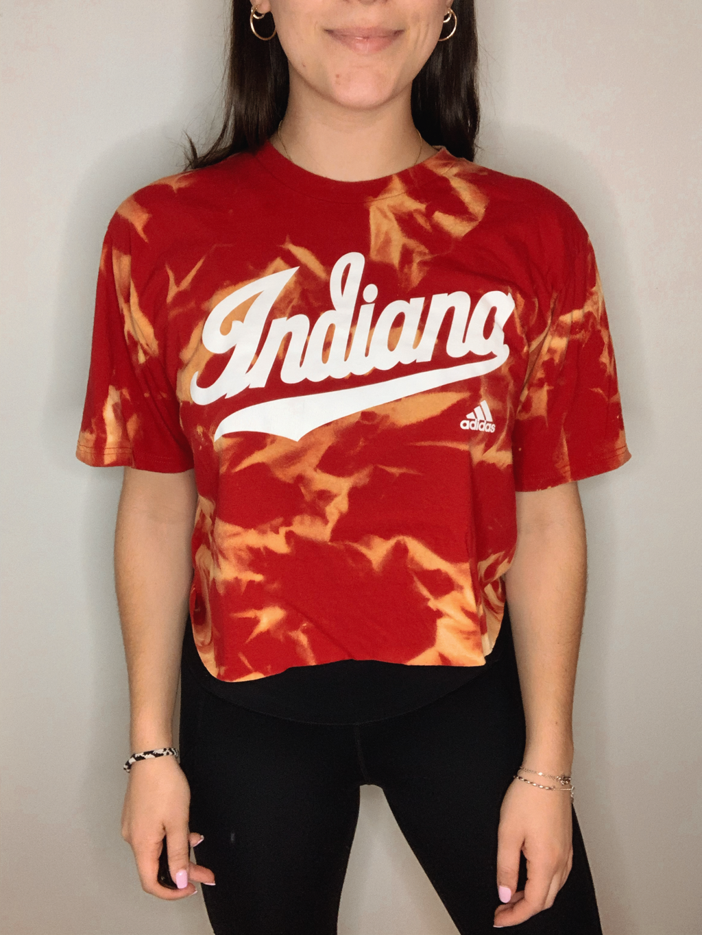 Indiana University Bleached & Cropped Shirt