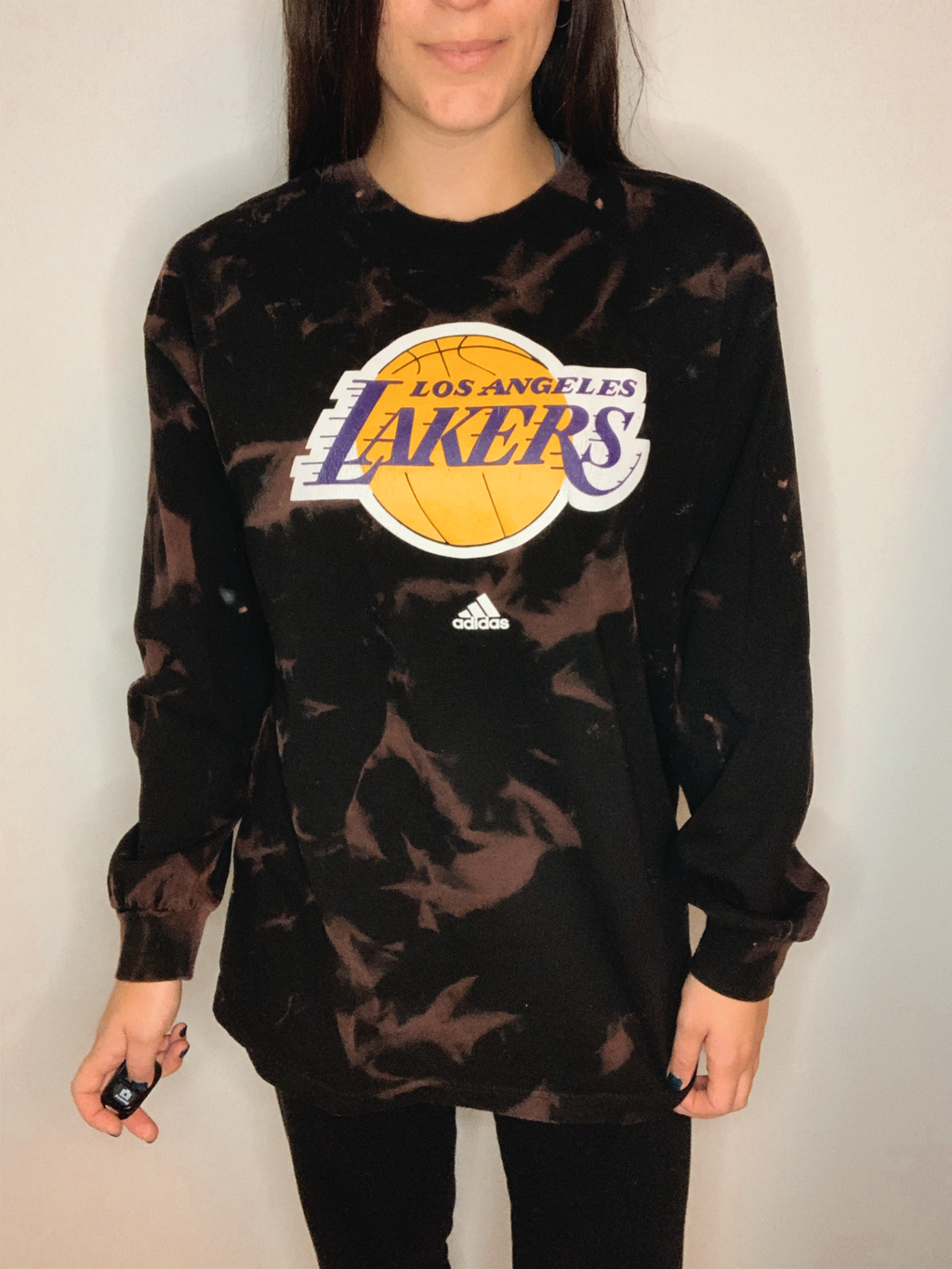 Los Angeles Lakers Bleached Long Sleeve Shirt