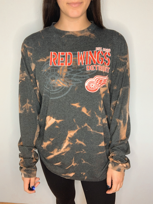 Detroit Red Wings Bleached Long Sleeve Shirt